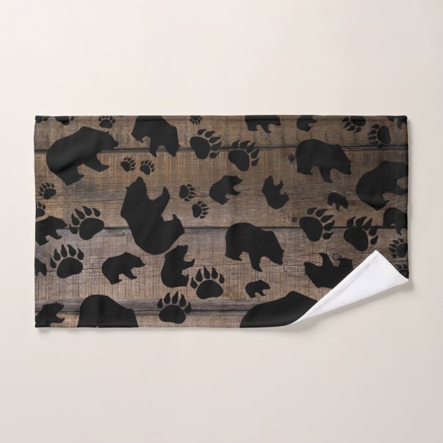 Black Bear Black Bear Paws Handtuch (Handtuch)
