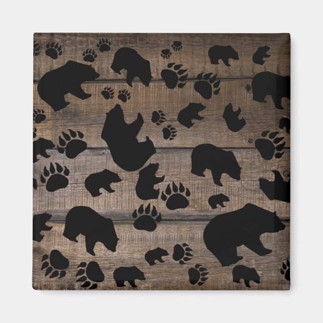 Black Bear Black Bear Paws Magnet (Vorne)