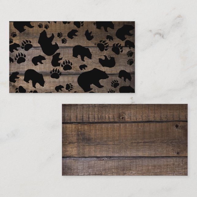 Black Bear Black Bear Paws Visitenkarte (Vorne/Hinten)