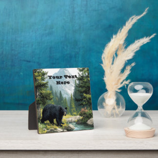 Black Bear Nature  Fotoplatte