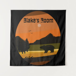 Black Bear Personalisiert Wandteppich