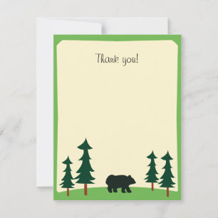 BLACK BEAR Rustic Flat Merci carte de note