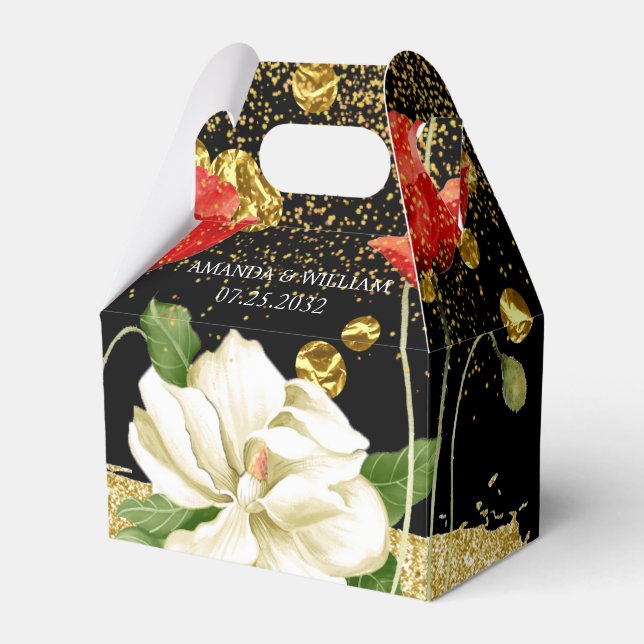 Black Beautiful Rosy Gold Gastgeschenk Hochzeit Bo Geschenkschachtel (Vorderseite)