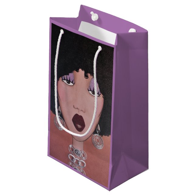 "Black Beauty Diva" Petit sac cadeau (Devant Angle)
