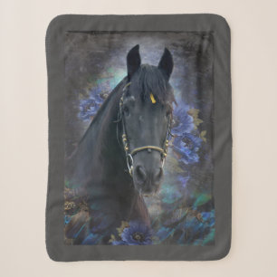 Black Beauty Friesian Horse - Blanket Sherpadecke