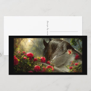 Black Beauty Friesian Horse - Carte de voeux