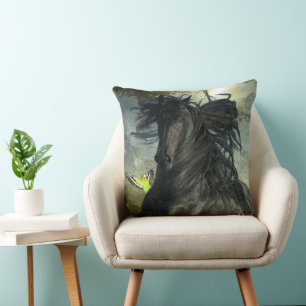 Black Beauty Friesian Horse - Kissen