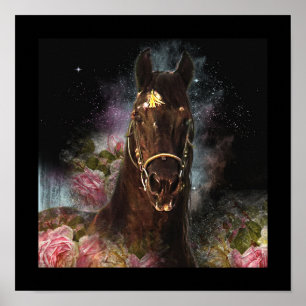 Black Beauty Friesian Horse - Poster