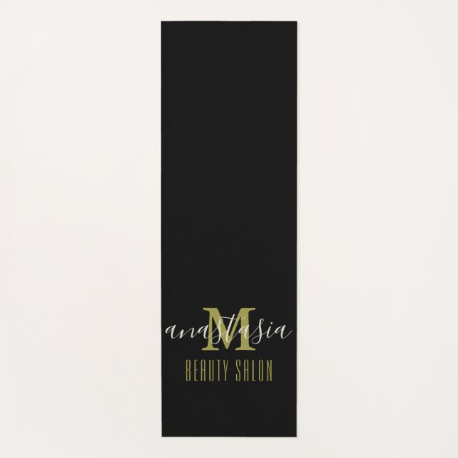Black Beauty Salon von Anastasia Monogram Yogamatte (Vorderseite)