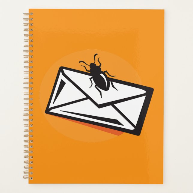 Black Beetle Insect on Envelope (Devant)