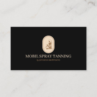 Black Beige Spray Tan Beauty Body Skincare Visitenkarte