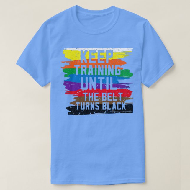 Black Belt Belter Martial Art Training T-Shirt (Design vorne)