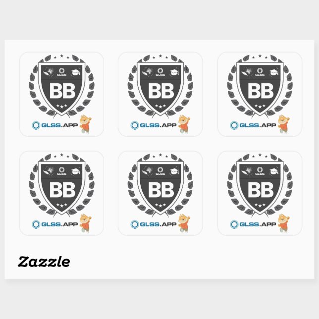 Black Belt Certified - GLSS.app Quadratischer Aufkleber (Blatt)
