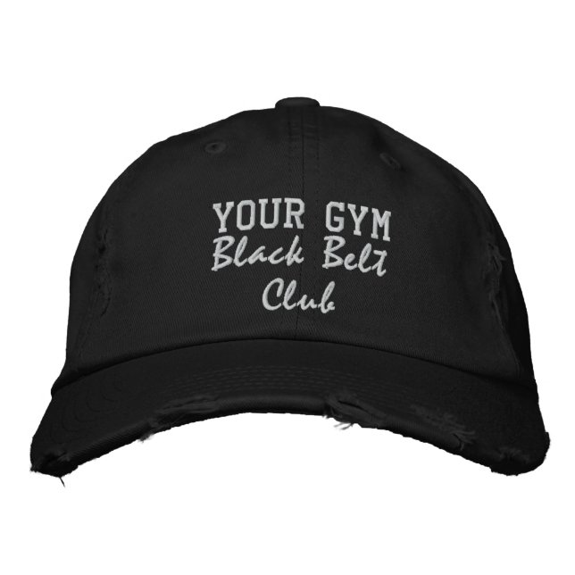 Black Belt Club Cap Bestickte Baseballkappe (Vorderseite)