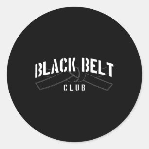 Black Belt Club Runder Aufkleber