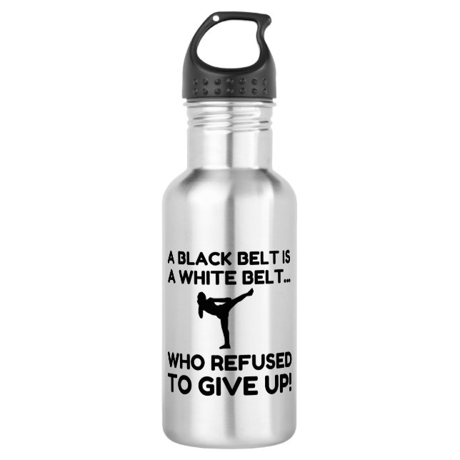 BLACK BELT EDELSTAHLFLASCHE (Vorderseite)