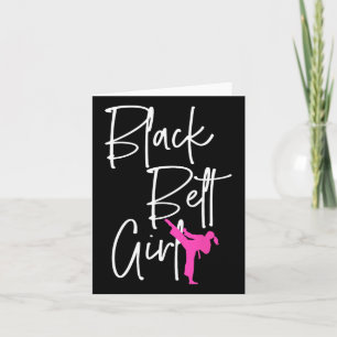 Black Belt Girl Karate Jiu Jitsu Taekwondo Martial Karte