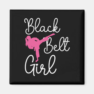 Black Belt Girl - Karate Taekwondo Kung Fu Jiu Jit Magnet