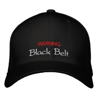 Black Belt Hat Bestickte Baseballkappe