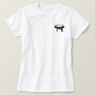 Black Belt Instructor für Kampfkunst Besticktes T-Shirt