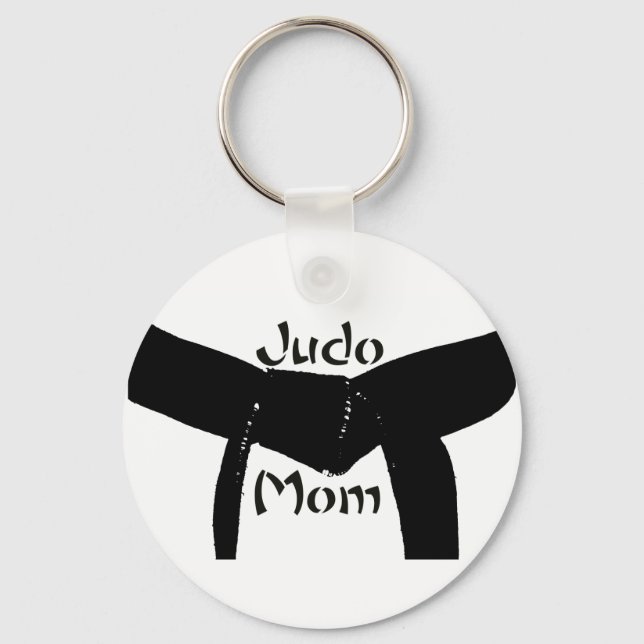 Black Belt Judo Mama Schlüsselanhänger (Vorderseite)