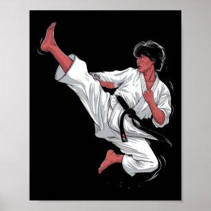 Black Belt Karate Fighter Poster