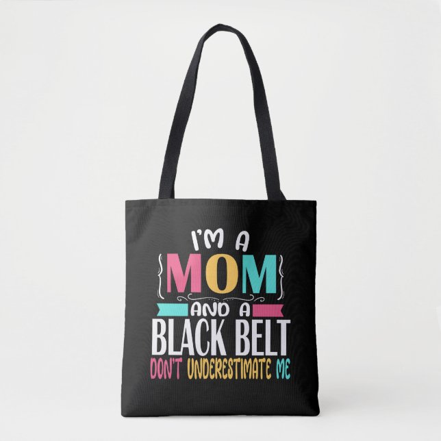 Black Belt Karate Jiu Jitsu Martial Arts Mom Tasche (Vorderseite)