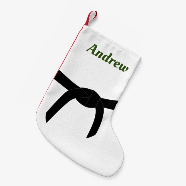 Black Belt Kleiner Weihnachtsstrumpf (Vorderansicht (hängend))