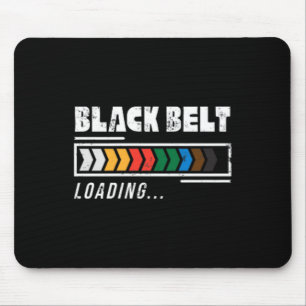 Black Belt Loading Martial Arts Karate Minimalisti Mousepad