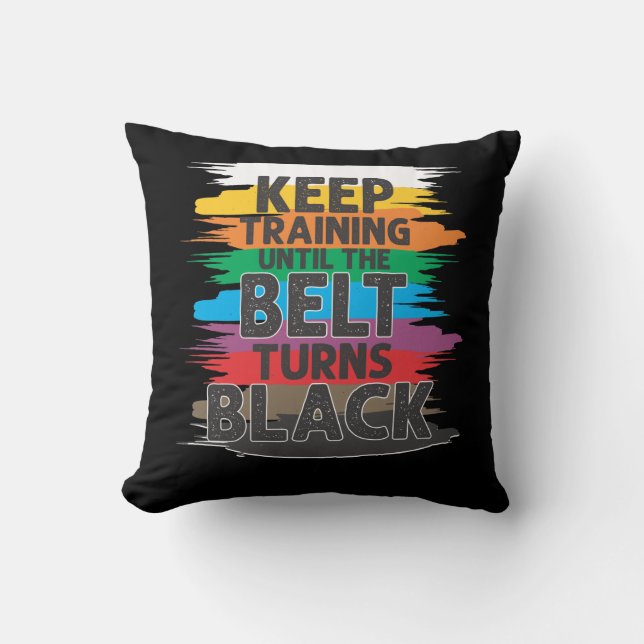 Black Belt Martial Art Training Karate TaeKwonDo Kissen (Vorderseite)