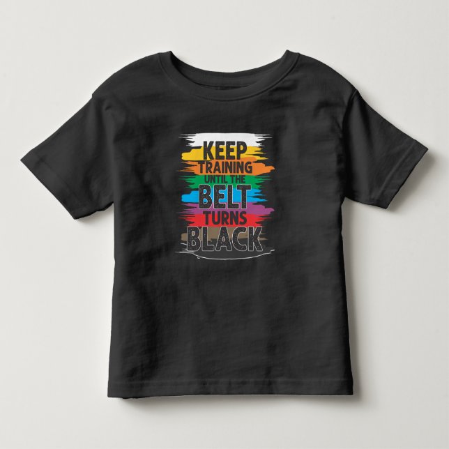 Black Belt Martial Art Training Karate TaeKwonDo Kleinkind T-shirt (Vorderseite)