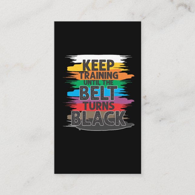 Black Belt Martial Art Training Karate TaeKwonDo Visitenkarte (Vorderseite)