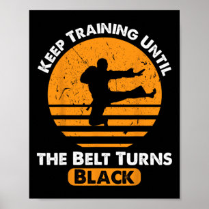 Black Belt Martial Art Training Karate Taj Kwon Do Poster