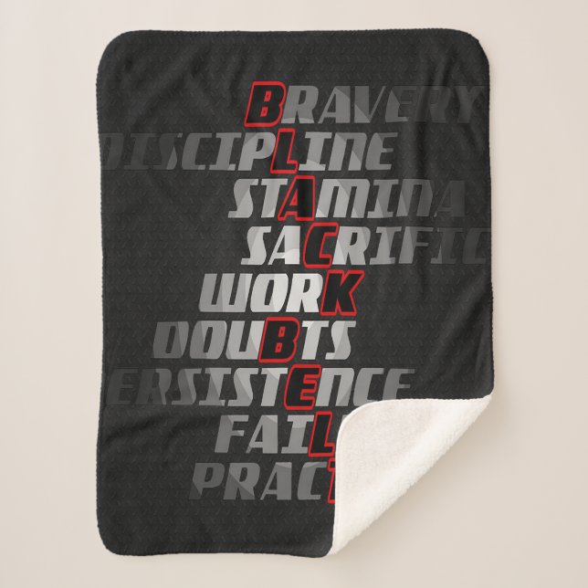 Black Belt | Martial Arts Blanket Sherpadecke (Vorderseite)