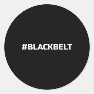 Black Belt Martial Arts - Taekwondo Karate Mixed M Runder Aufkleber