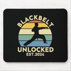 Black Belt Men Achievement Martial Arts Karate Boy Mousepad