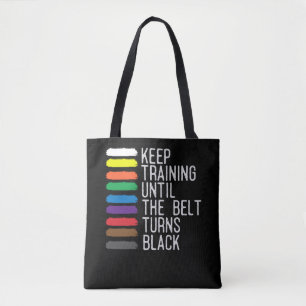 Black Belt Motivation Taekwondo Jiu Jitsu Karate Tasche