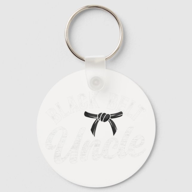 Black Belt Onkel Karate Onkel Proud Karate Onkel Schlüsselanhänger (Vorderseite)