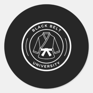 Black Belt Universität Runder Aufkleber