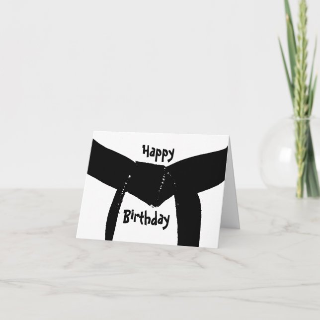 Black Belt zum Geburtstag der Kampfkunst Karte (Vorderseite)