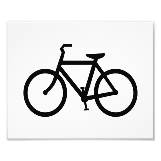 Black Bike Route Fotodruck (Vorne)