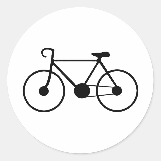Black Bike Runder Aufkleber (Vorderseite)