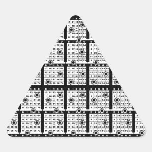 Black Bingo Cards Dreieckiger Aufkleber