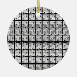 Black Bingo Cards Keramikornament