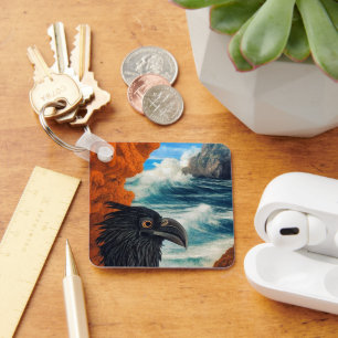 Black Bird Art Schlüsselanhänger