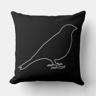 Black Bird Pillow Kissen