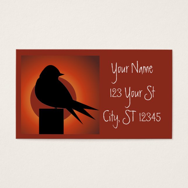 Black Bird Silhouette Sun Thunder_Cove (Vorderseite)