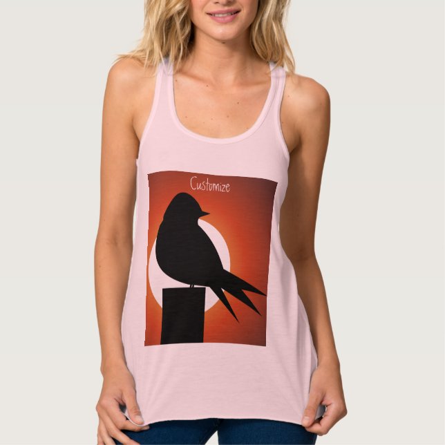 Black Bird Silhouette Sun Thunder_Cove Tank Top (Vorderseite)