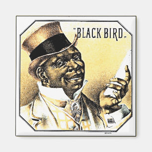 Black Bird Vintage Zigarrenkisten-Kunst Magnet