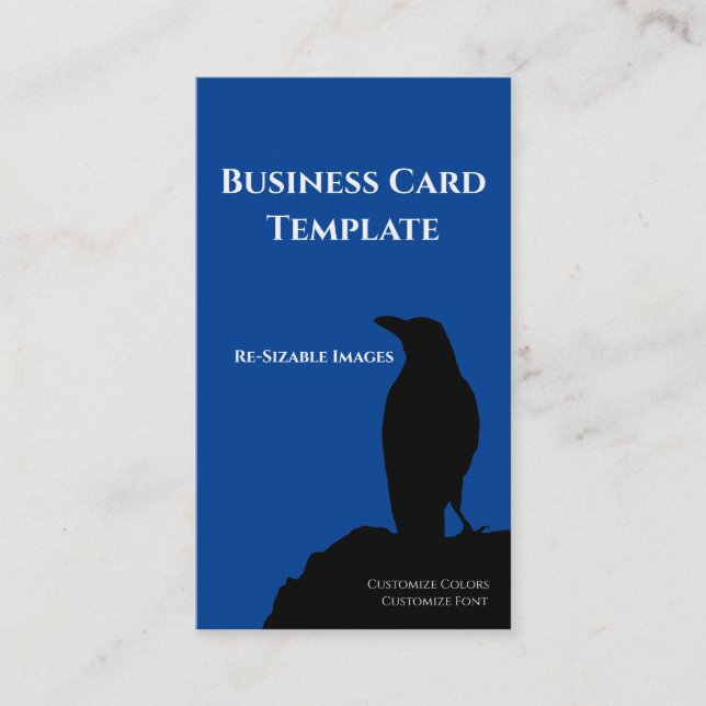 Black Birds Logo Raven Business Card Visitenkarte (Vorderseite)